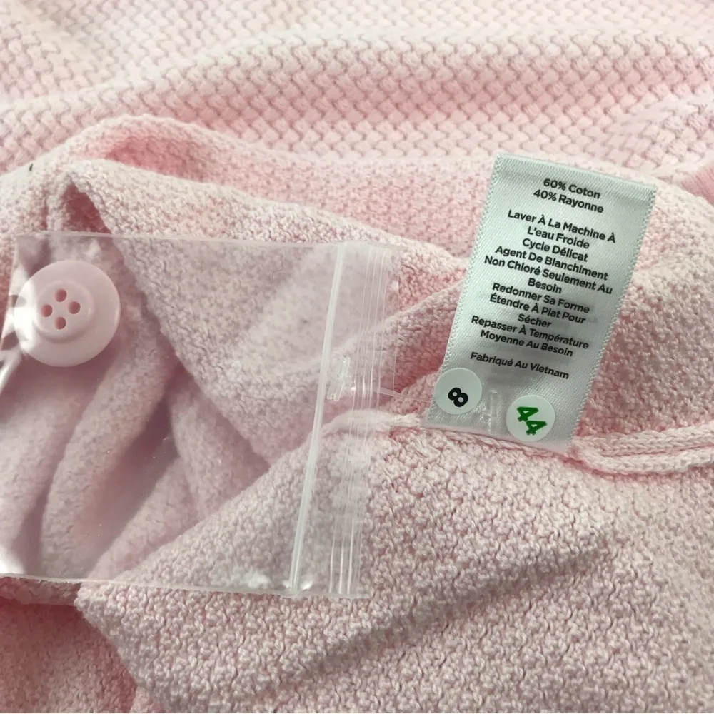 NWOT Talbots Sweater Pink Waffle Knit Size S